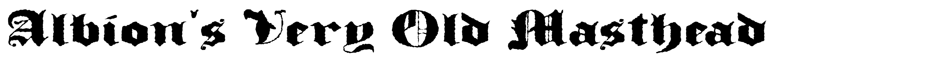 Albion's Very Old Masthead